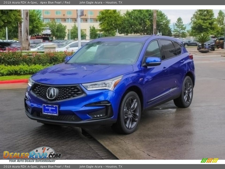 2019 Acura RDX A-Spec Apex Blue Pearl / Red Photo #3