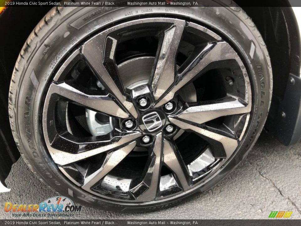 2019 Honda Civic Sport Sedan Platinum White Pearl / Black Photo #23