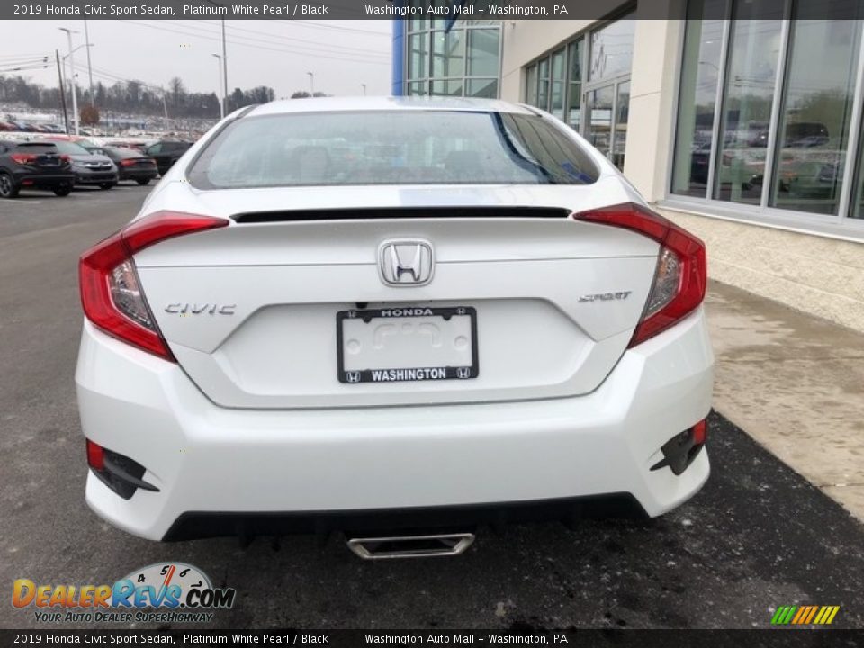 2019 Honda Civic Sport Sedan Platinum White Pearl / Black Photo #4