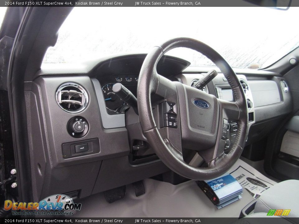 2014 Ford F150 XLT SuperCrew 4x4 Kodiak Brown / Steel Grey Photo #19