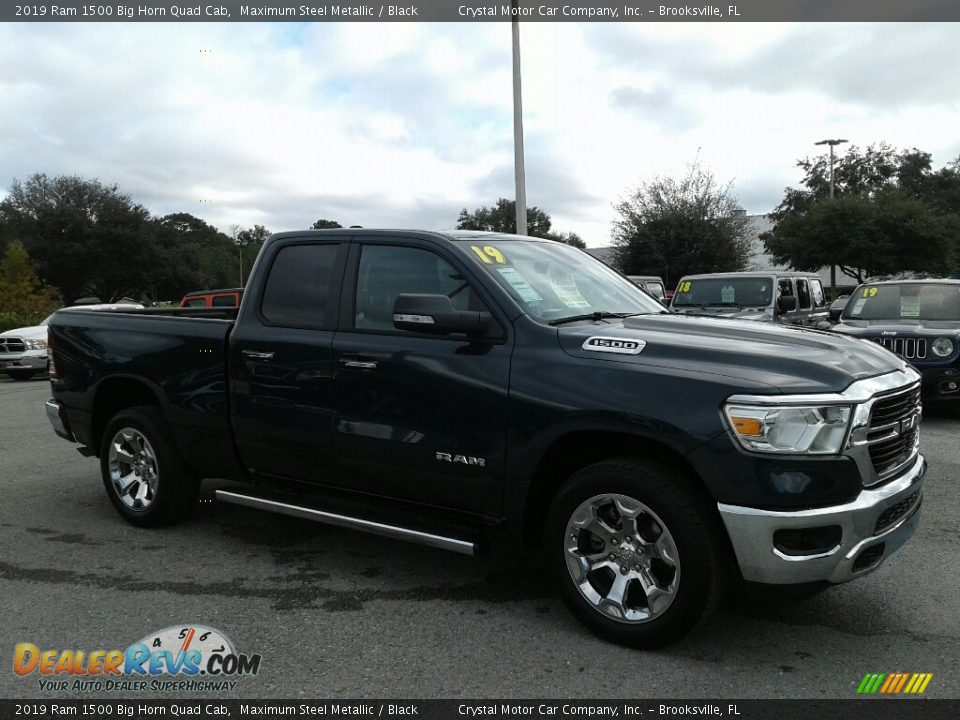 2019 Ram 1500 Big Horn Quad Cab Maximum Steel Metallic / Black Photo #7