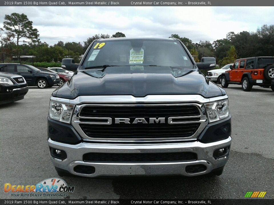 2019 Ram 1500 Big Horn Quad Cab Maximum Steel Metallic / Black Photo #8