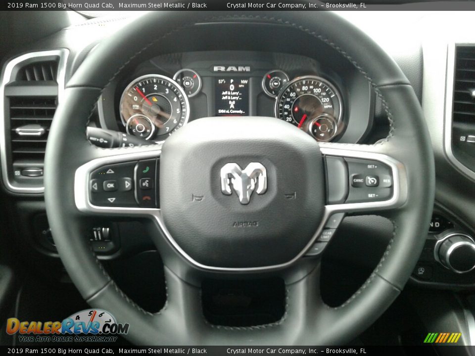 2019 Ram 1500 Big Horn Quad Cab Maximum Steel Metallic / Black Photo #14