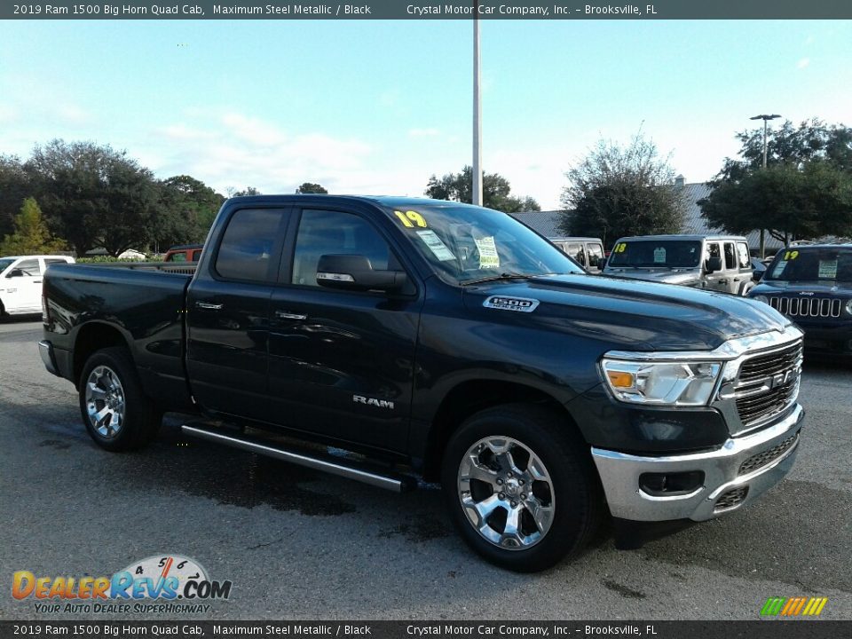 2019 Ram 1500 Big Horn Quad Cab Maximum Steel Metallic / Black Photo #7