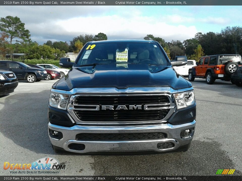 2019 Ram 1500 Big Horn Quad Cab Maximum Steel Metallic / Black Photo #8