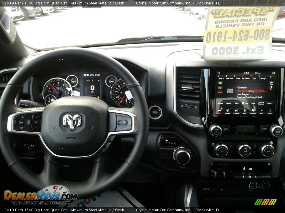 2019 Ram 1500 Big Horn Quad Cab Maximum Steel Metallic / Black Photo #13