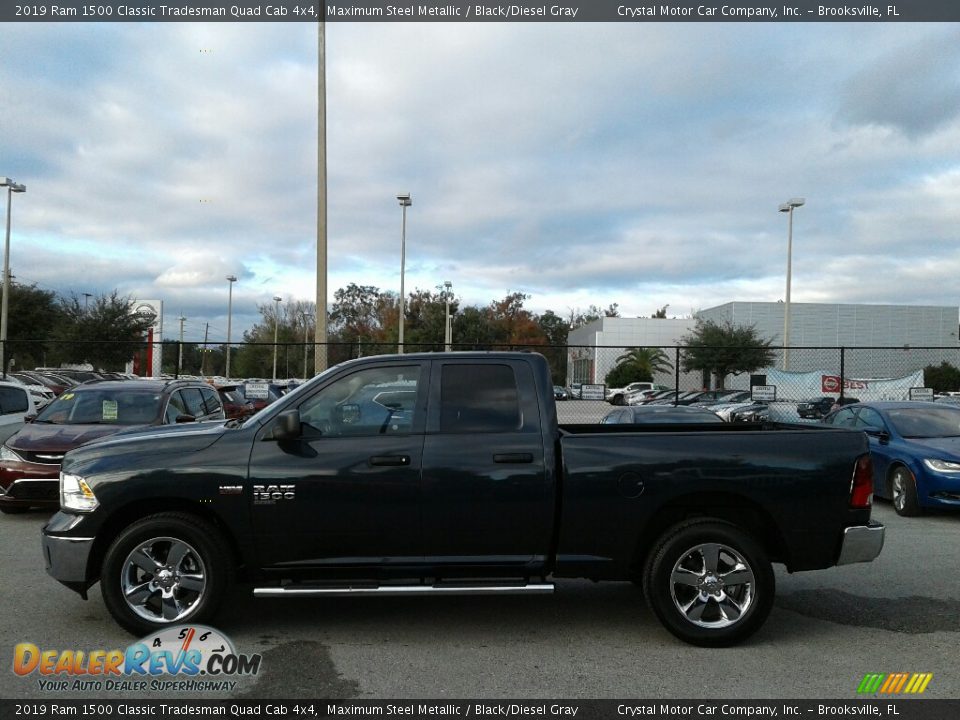 2019 Ram 1500 Classic Tradesman Quad Cab 4x4 Maximum Steel Metallic / Black/Diesel Gray Photo #1