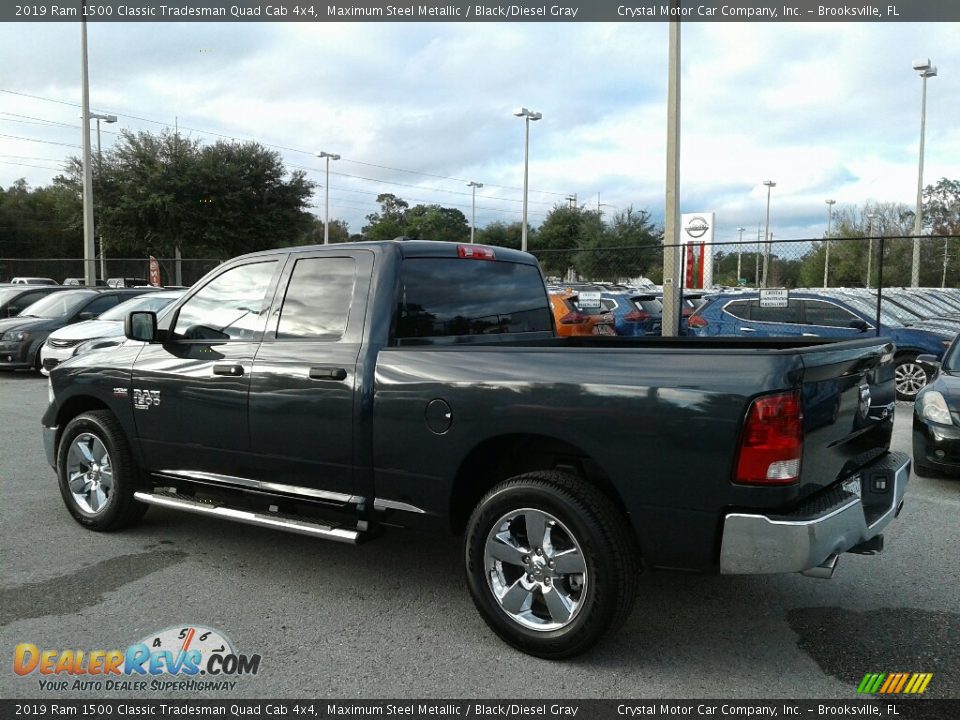 2019 Ram 1500 Classic Tradesman Quad Cab 4x4 Maximum Steel Metallic / Black/Diesel Gray Photo #3