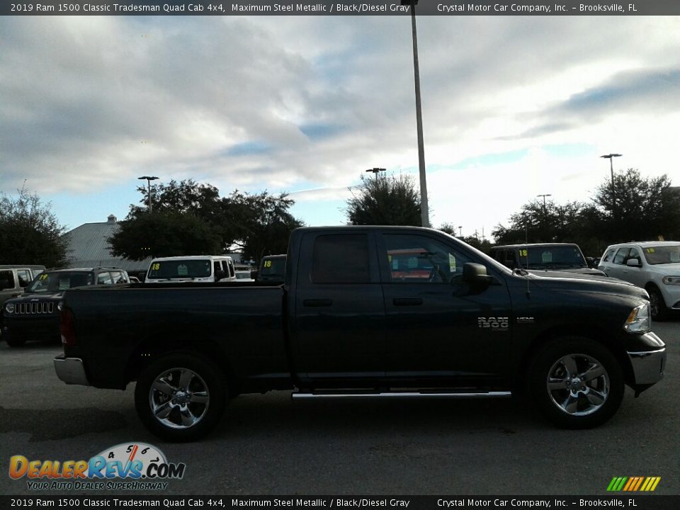 2019 Ram 1500 Classic Tradesman Quad Cab 4x4 Maximum Steel Metallic / Black/Diesel Gray Photo #5