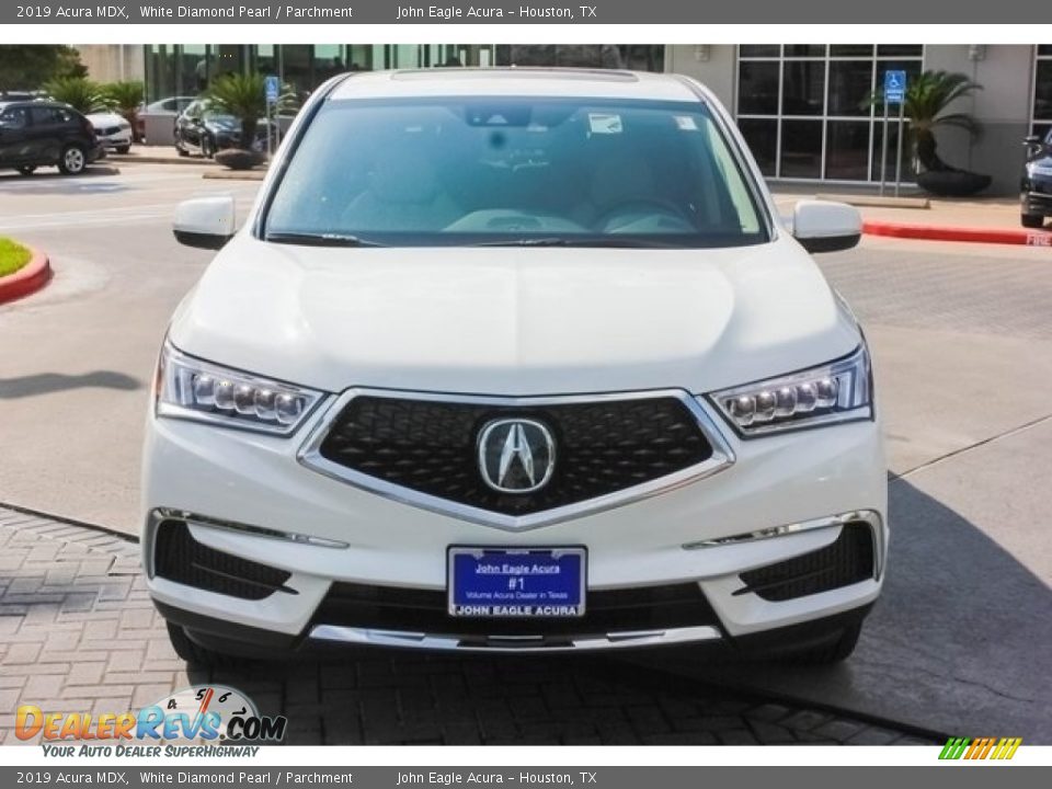 2019 Acura MDX White Diamond Pearl / Parchment Photo #2