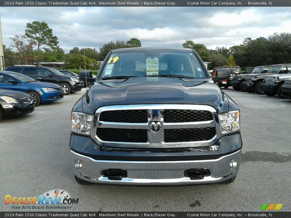 2019 Ram 1500 Classic Tradesman Quad Cab 4x4 Maximum Steel Metallic / Black/Diesel Gray Photo #8