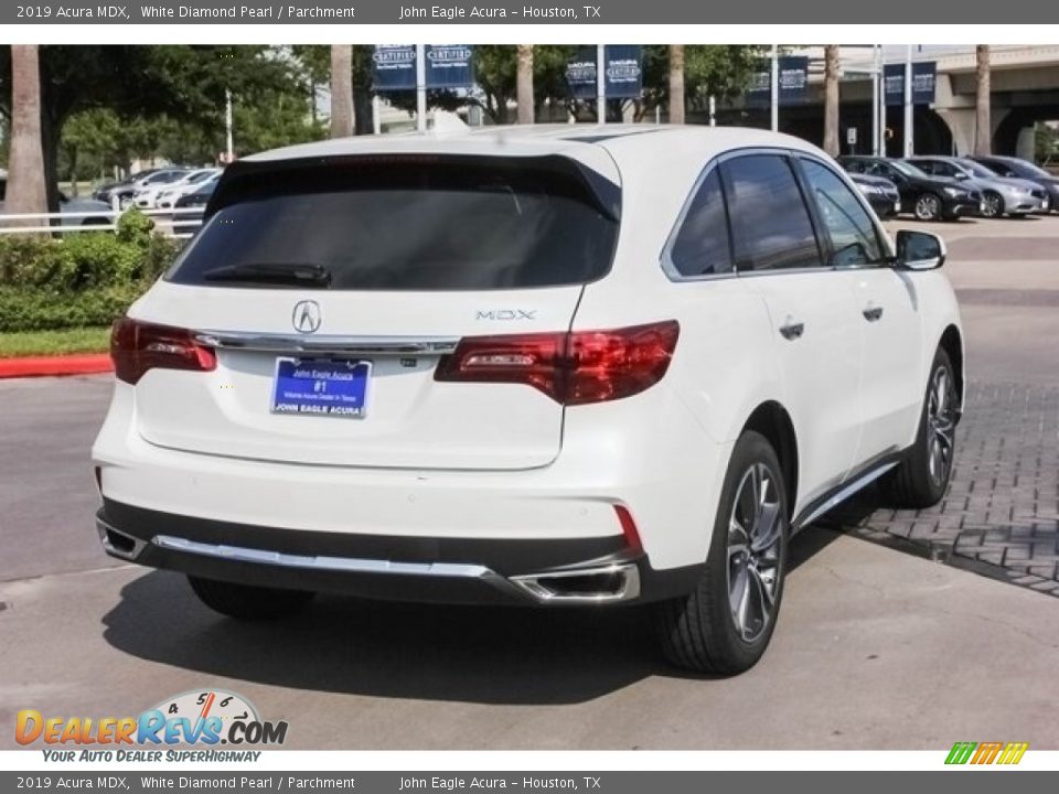 2019 Acura MDX White Diamond Pearl / Parchment Photo #7