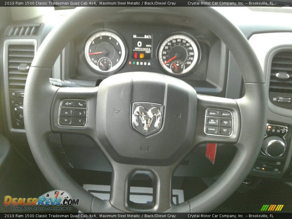 2019 Ram 1500 Classic Tradesman Quad Cab 4x4 Maximum Steel Metallic / Black/Diesel Gray Photo #14