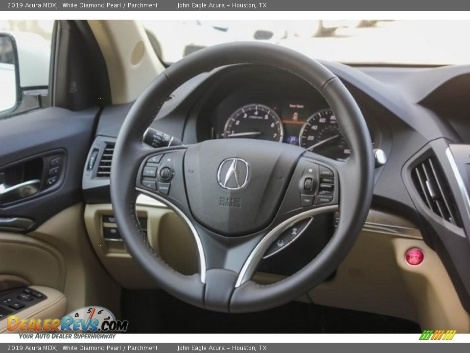 2019 Acura MDX White Diamond Pearl / Parchment Photo #30