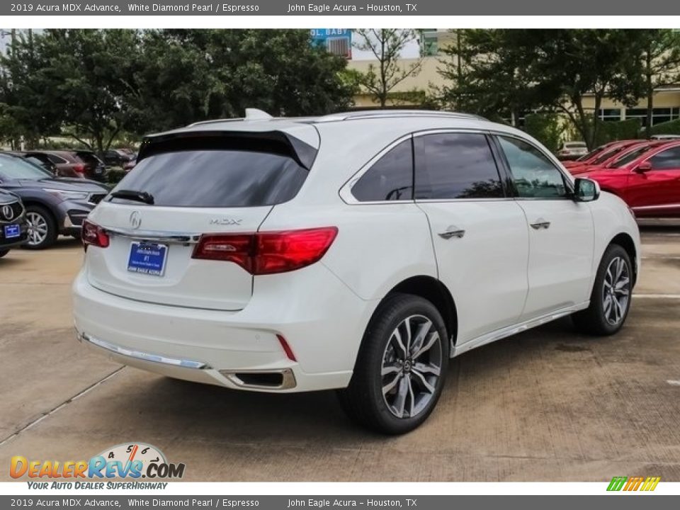 2019 Acura MDX Advance White Diamond Pearl / Espresso Photo #7