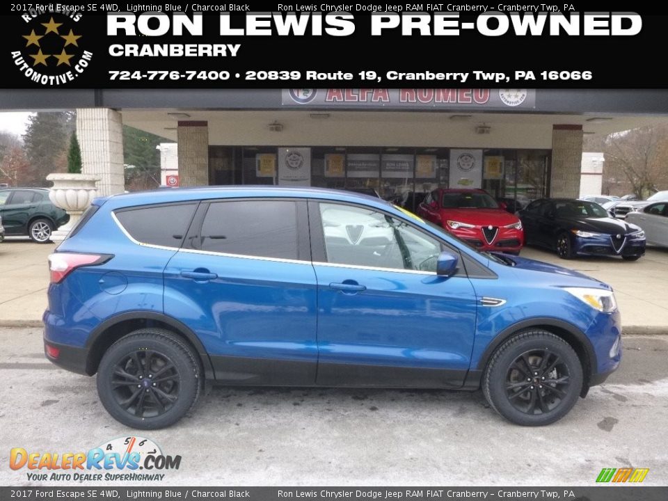 2017 Ford Escape SE 4WD Lightning Blue / Charcoal Black Photo #1
