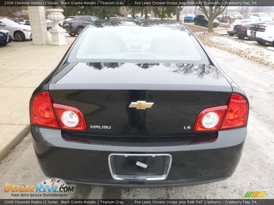 2008 Chevrolet Malibu LS Sedan Black Granite Metallic / Titanium Gray Photo #8