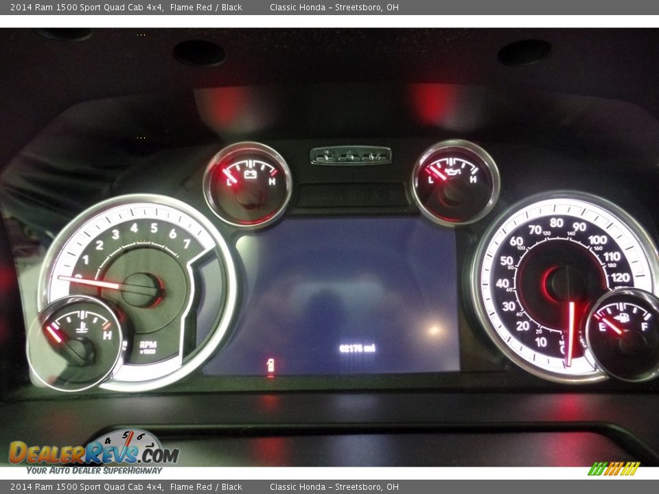 2014 Ram 1500 Sport Quad Cab 4x4 Flame Red / Black Photo #25