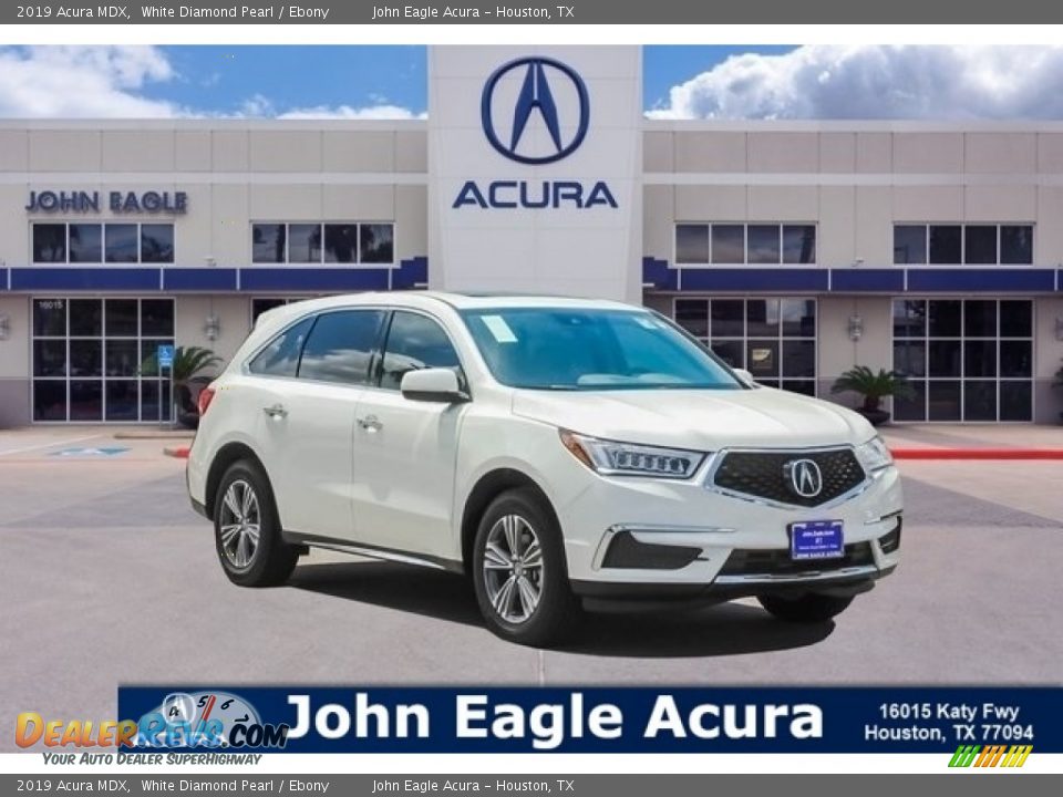 2019 Acura MDX White Diamond Pearl / Ebony Photo #1