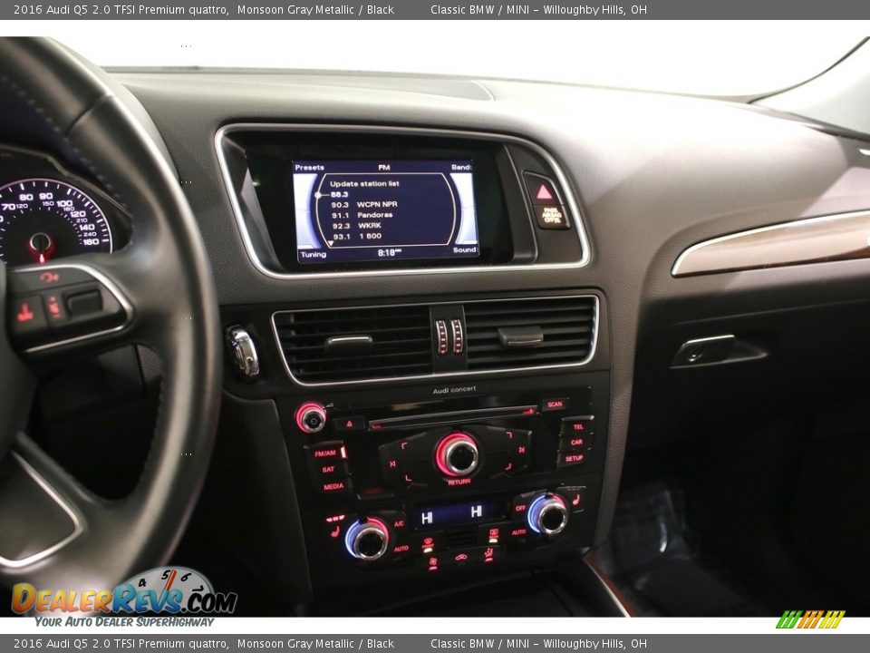 2016 Audi Q5 2.0 TFSI Premium quattro Monsoon Gray Metallic / Black Photo #9