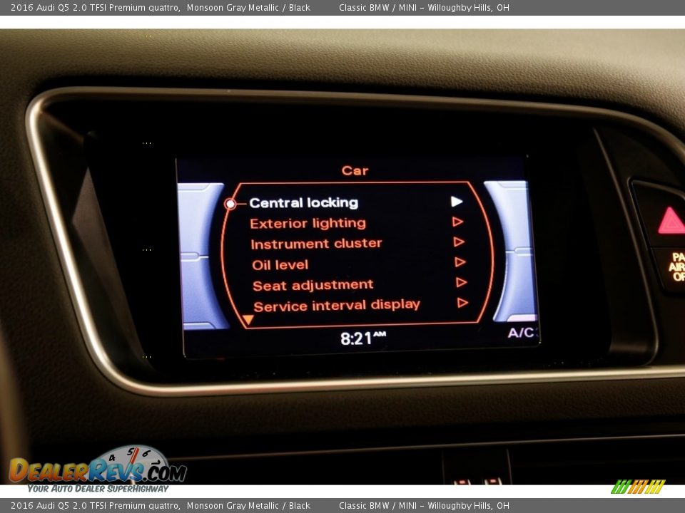 2016 Audi Q5 2.0 TFSI Premium quattro Monsoon Gray Metallic / Black Photo #12
