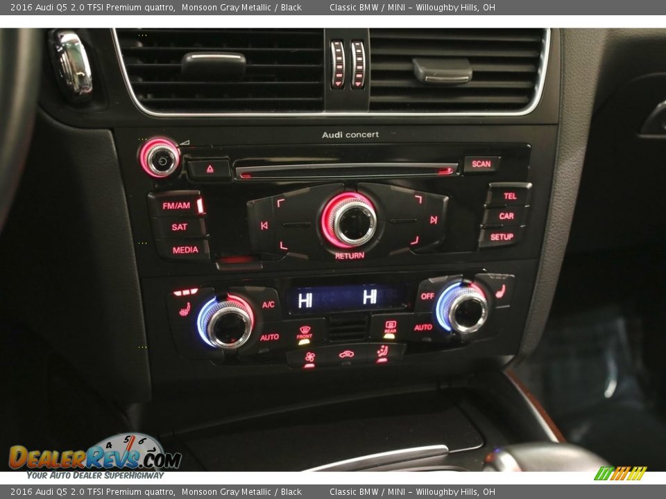2016 Audi Q5 2.0 TFSI Premium quattro Monsoon Gray Metallic / Black Photo #14