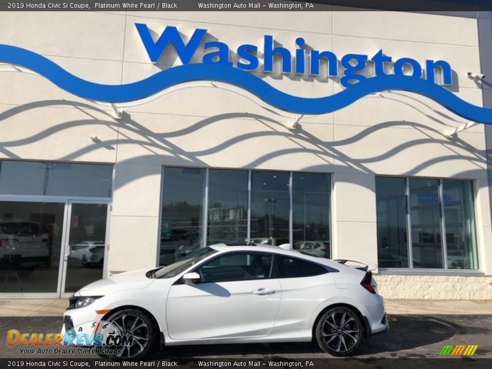 2019 Honda Civic Si Coupe Platinum White Pearl / Black Photo #1