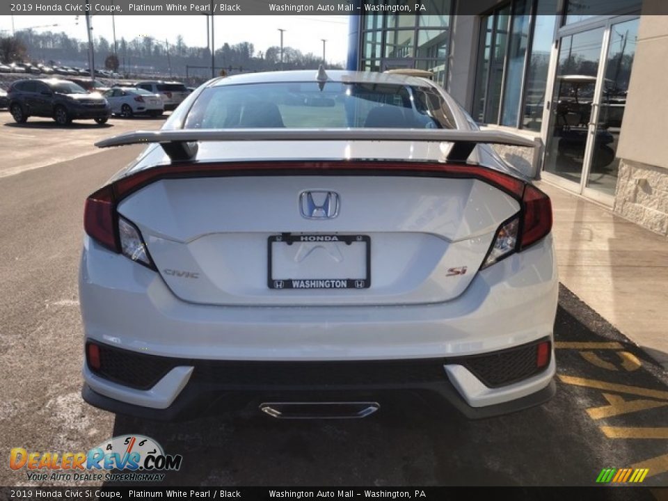 2019 Honda Civic Si Coupe Platinum White Pearl / Black Photo #5