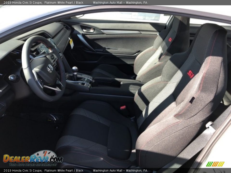 2019 Honda Civic Si Coupe Platinum White Pearl / Black Photo #7