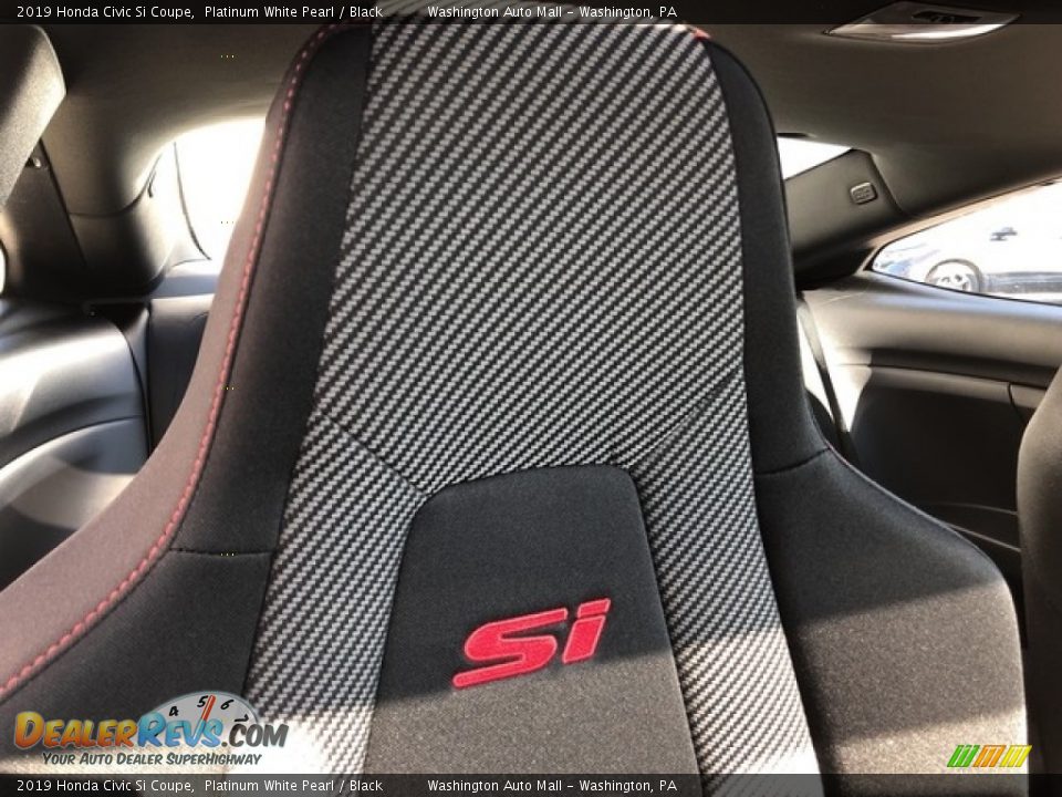 2019 Honda Civic Si Coupe Platinum White Pearl / Black Photo #11