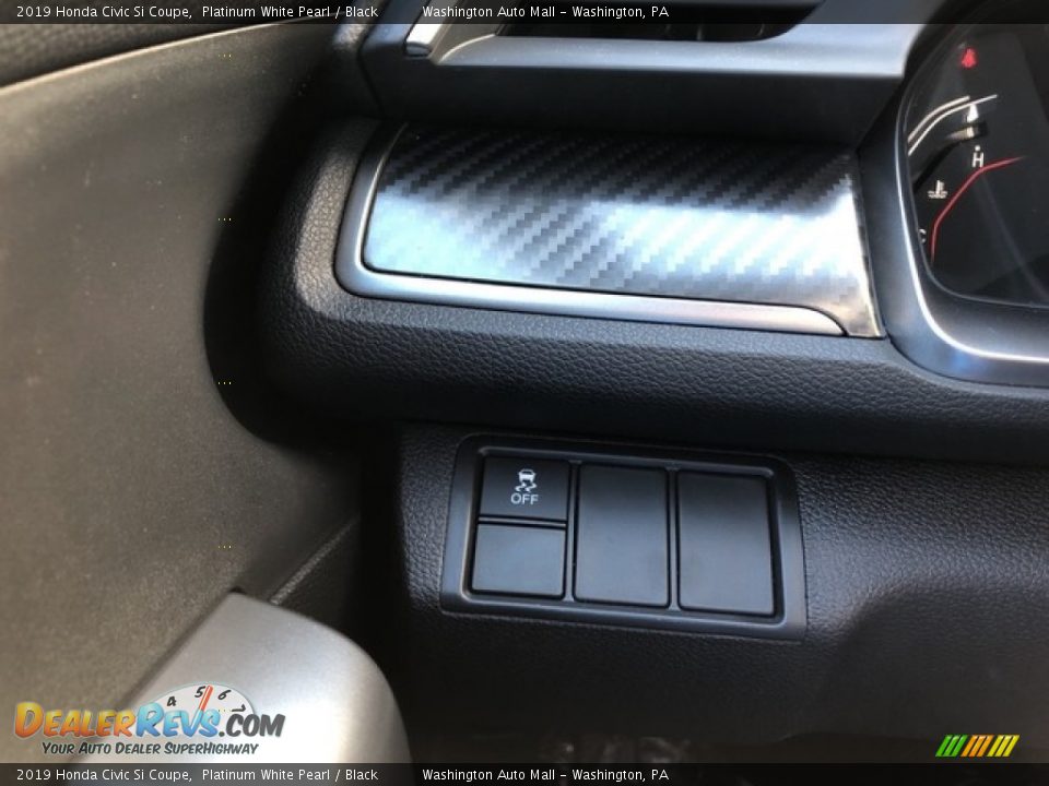 2019 Honda Civic Si Coupe Platinum White Pearl / Black Photo #14