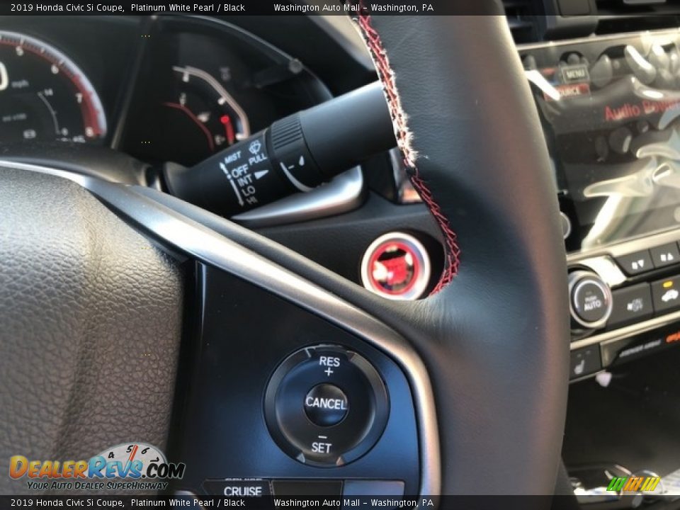 2019 Honda Civic Si Coupe Platinum White Pearl / Black Photo #17