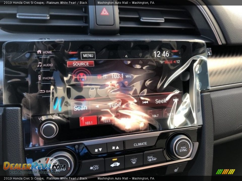 2019 Honda Civic Si Coupe Platinum White Pearl / Black Photo #18