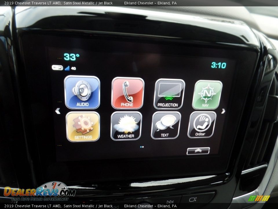 2019 Chevrolet Traverse LT AWD Satin Steel Metallic / Jet Black Photo #35