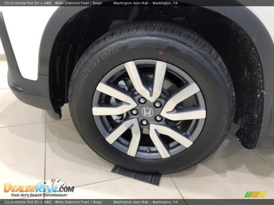 2019 Honda Pilot EX-L AWD White Diamond Pearl / Beige Photo #5
