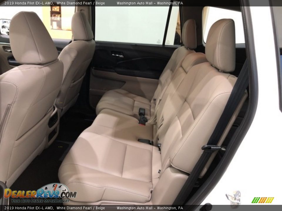 2019 Honda Pilot EX-L AWD White Diamond Pearl / Beige Photo #7