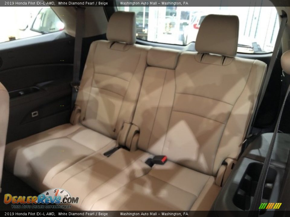 2019 Honda Pilot EX-L AWD White Diamond Pearl / Beige Photo #9