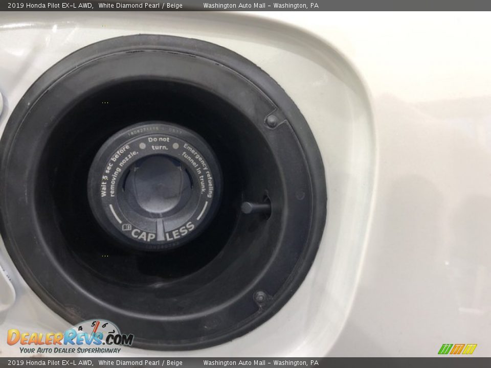 2019 Honda Pilot EX-L AWD White Diamond Pearl / Beige Photo #11