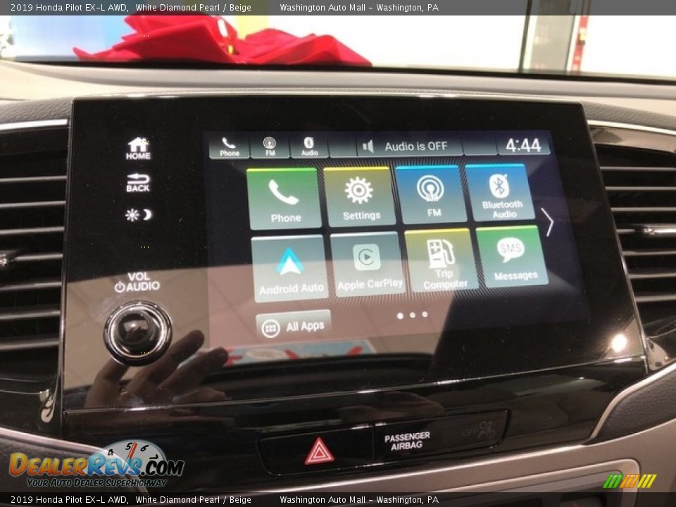 2019 Honda Pilot EX-L AWD White Diamond Pearl / Beige Photo #14