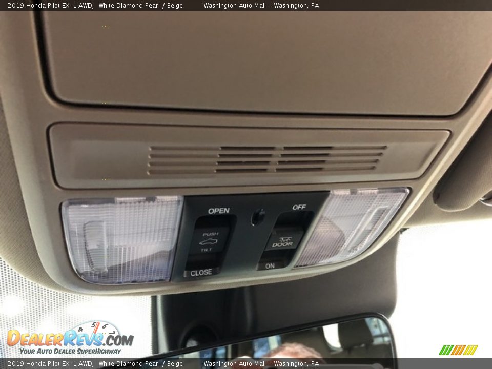2019 Honda Pilot EX-L AWD White Diamond Pearl / Beige Photo #20