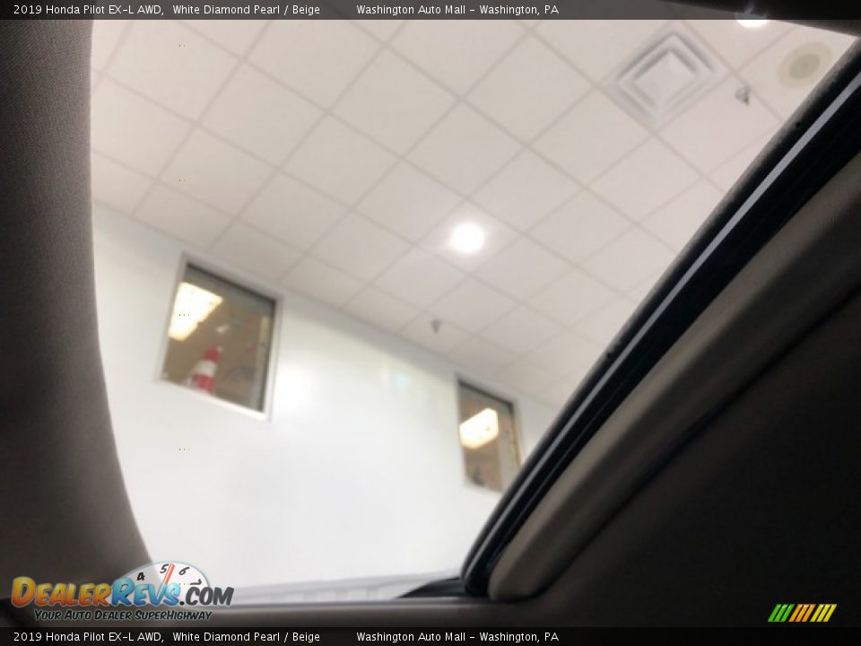 2019 Honda Pilot EX-L AWD White Diamond Pearl / Beige Photo #21