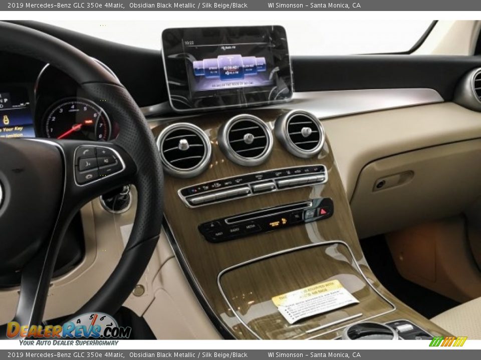 2019 Mercedes-Benz GLC 350e 4Matic Obsidian Black Metallic / Silk Beige/Black Photo #6