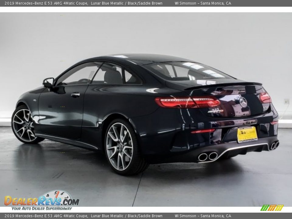 2019 Mercedes-Benz E 53 AMG 4Matic Coupe Lunar Blue Metallic / Black/Saddle Brown Photo #2