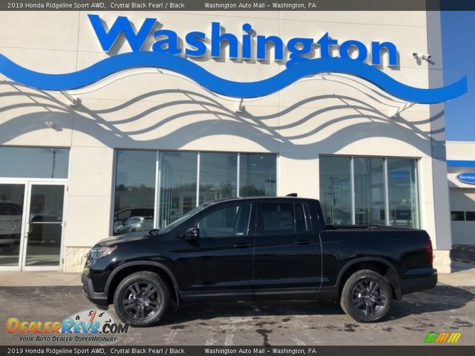 2019 Honda Ridgeline Sport AWD Crystal Black Pearl / Black Photo #1