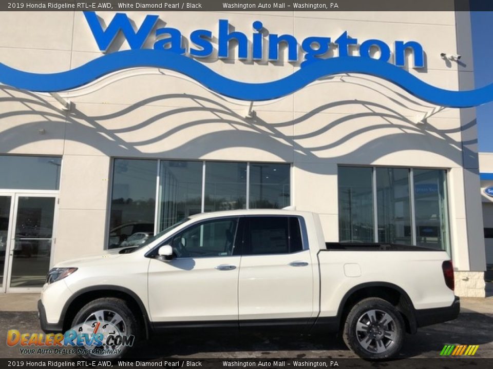 2019 Honda Ridgeline RTL-E AWD White Diamond Pearl / Black Photo #1