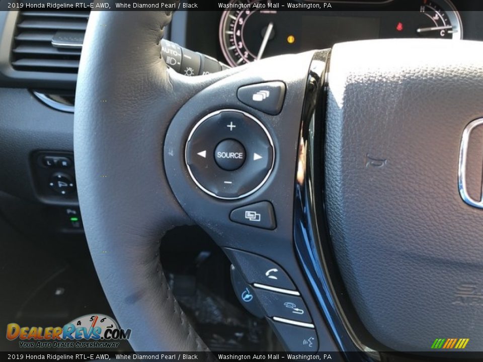 2019 Honda Ridgeline RTL-E AWD White Diamond Pearl / Black Photo #19