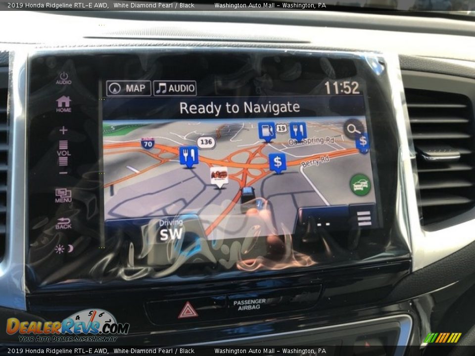 2019 Honda Ridgeline RTL-E AWD White Diamond Pearl / Black Photo #22