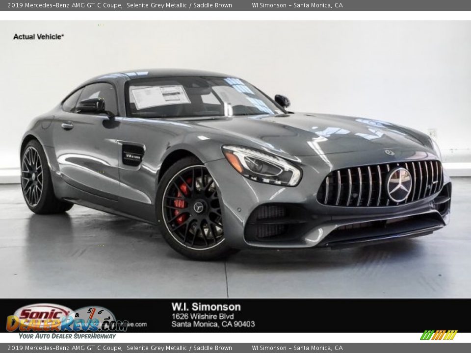 2019 Mercedes-Benz AMG GT C Coupe Selenite Grey Metallic / Saddle Brown Photo #1