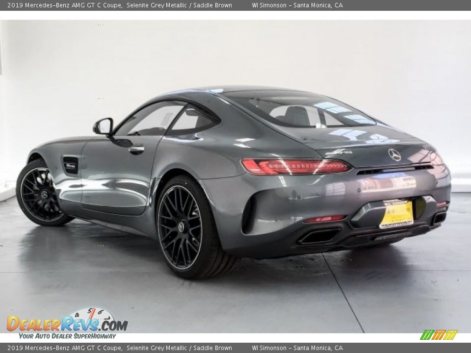 2019 Mercedes-Benz AMG GT C Coupe Selenite Grey Metallic / Saddle Brown Photo #9