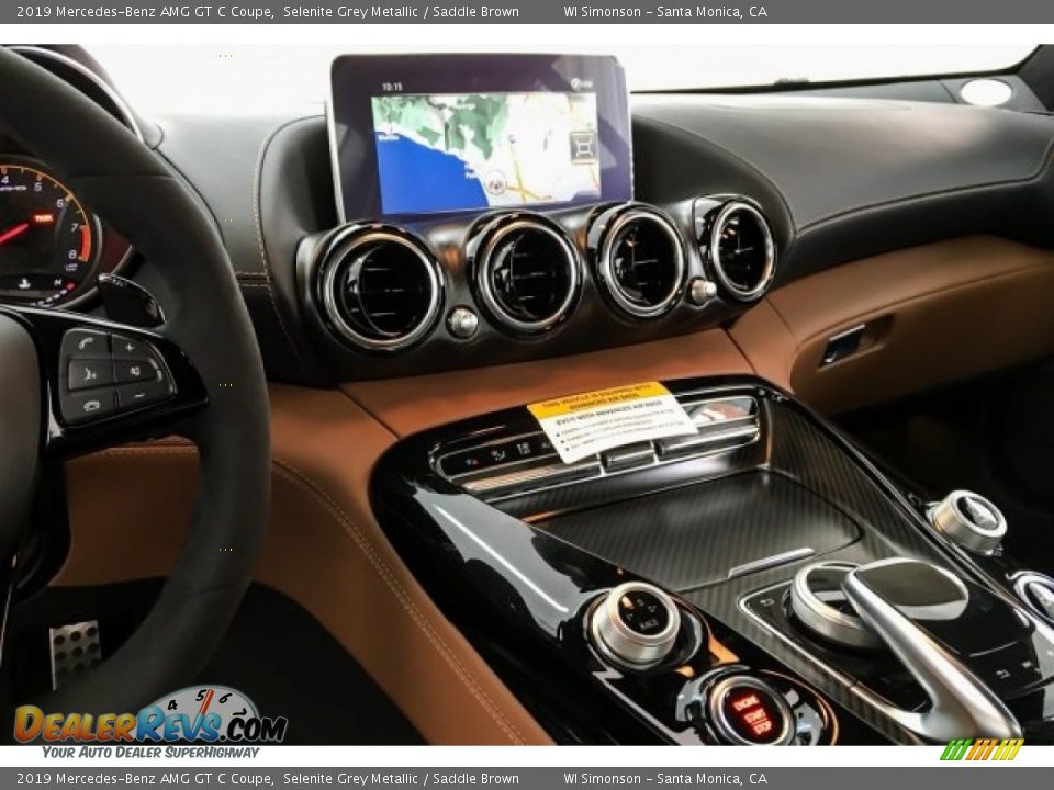 2019 Mercedes-Benz AMG GT C Coupe Selenite Grey Metallic / Saddle Brown Photo #16